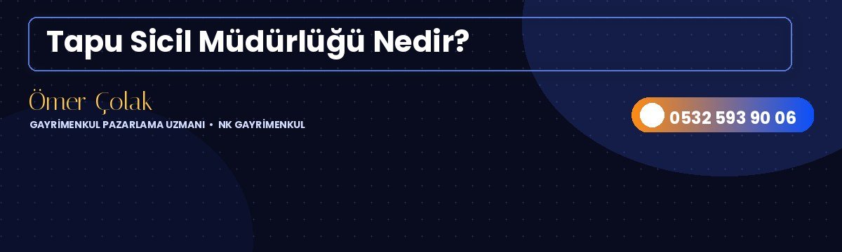 Tapu Sicil Müdürlüğü
